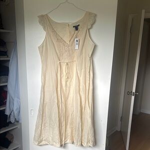 GAP Cream Lace-Trimmed Sun Dress